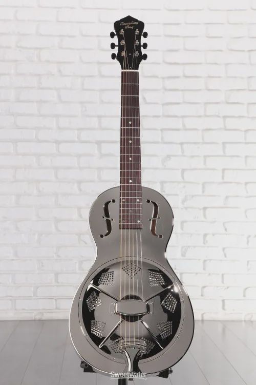 Recording King Parlor Resonator Acoustic Guitar - Nickel