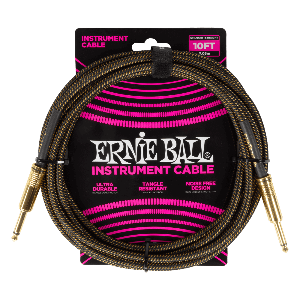 Braided Instrument Cable Straight/Straight 10ft - Pay Dirt