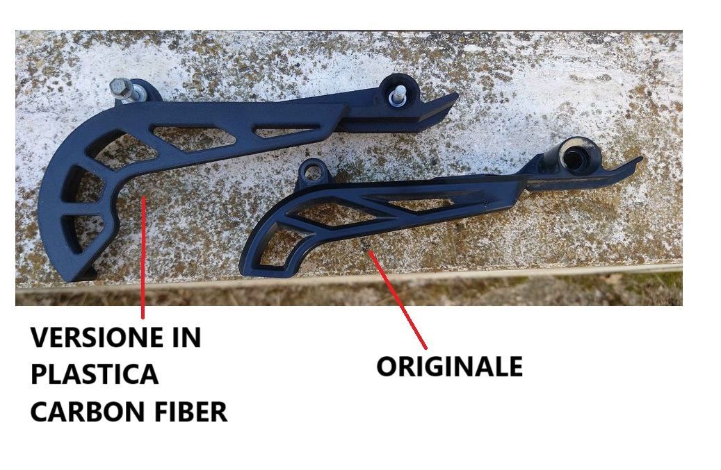 Protezione Pignone in plastica alta resistenza carbon fiber colore NERO
