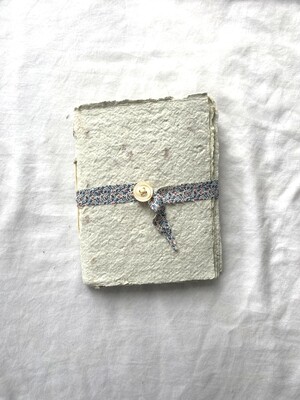 Handmade Journal, 4.5" x 5.5", Paperback, Hand Pressed Paper #8