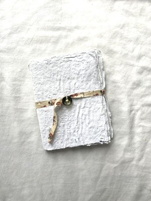 Handmade Journal, 4.5" x 5.5", Paperback, Hand Pressed Paper #21