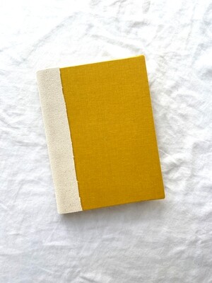 Handmade Journal, 5.5" x 7.5", Hardcover, Envelope Pages, Gold