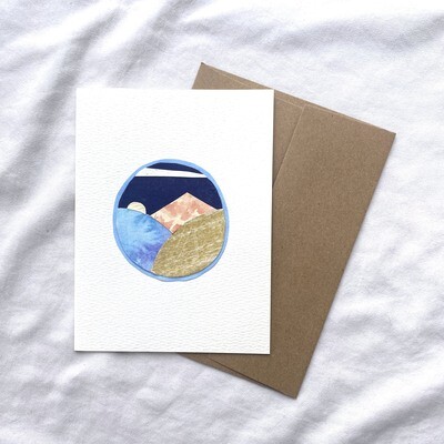 Greeting Card, Handmade Original Collage, 4.5" x 6"