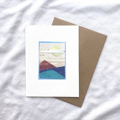 Greeting Card, Handmade Original Collage, 4.5" x 6"