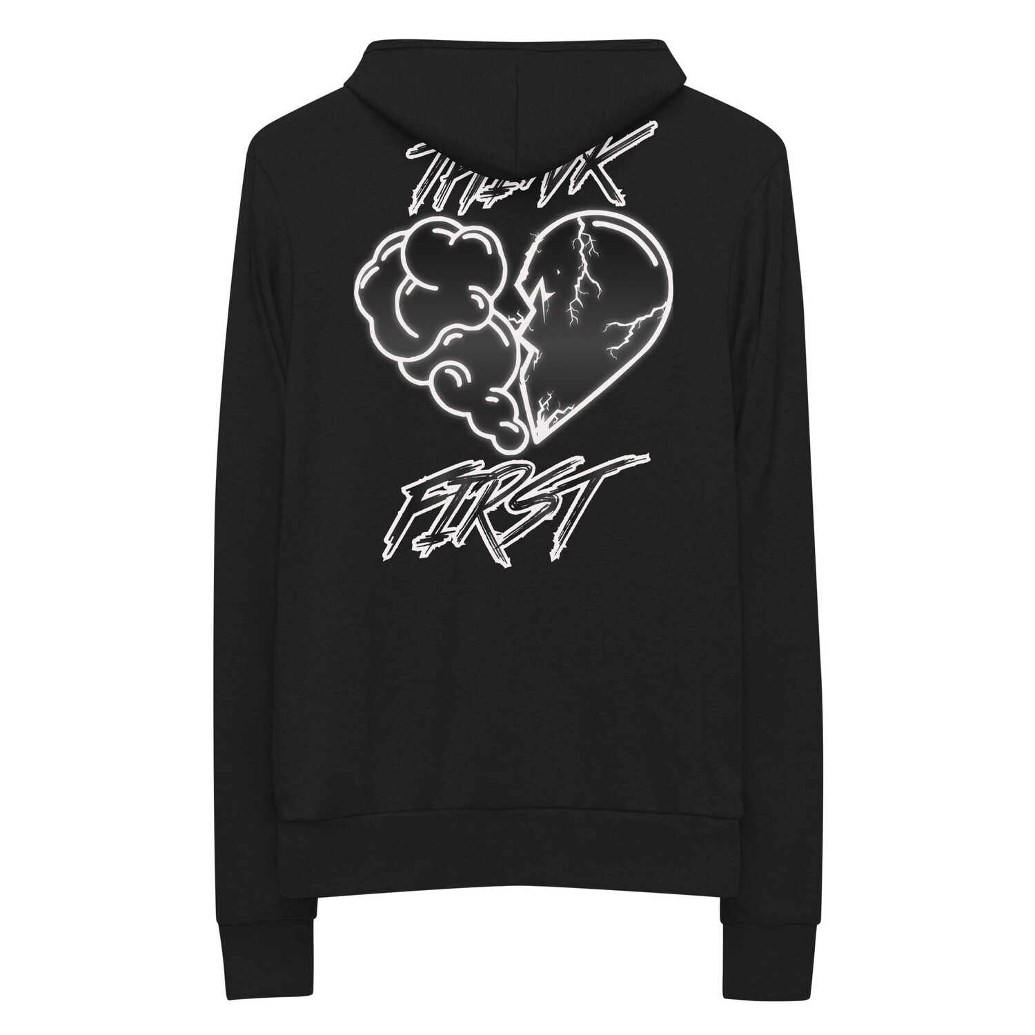 Think First Mens Zip up Hoodie