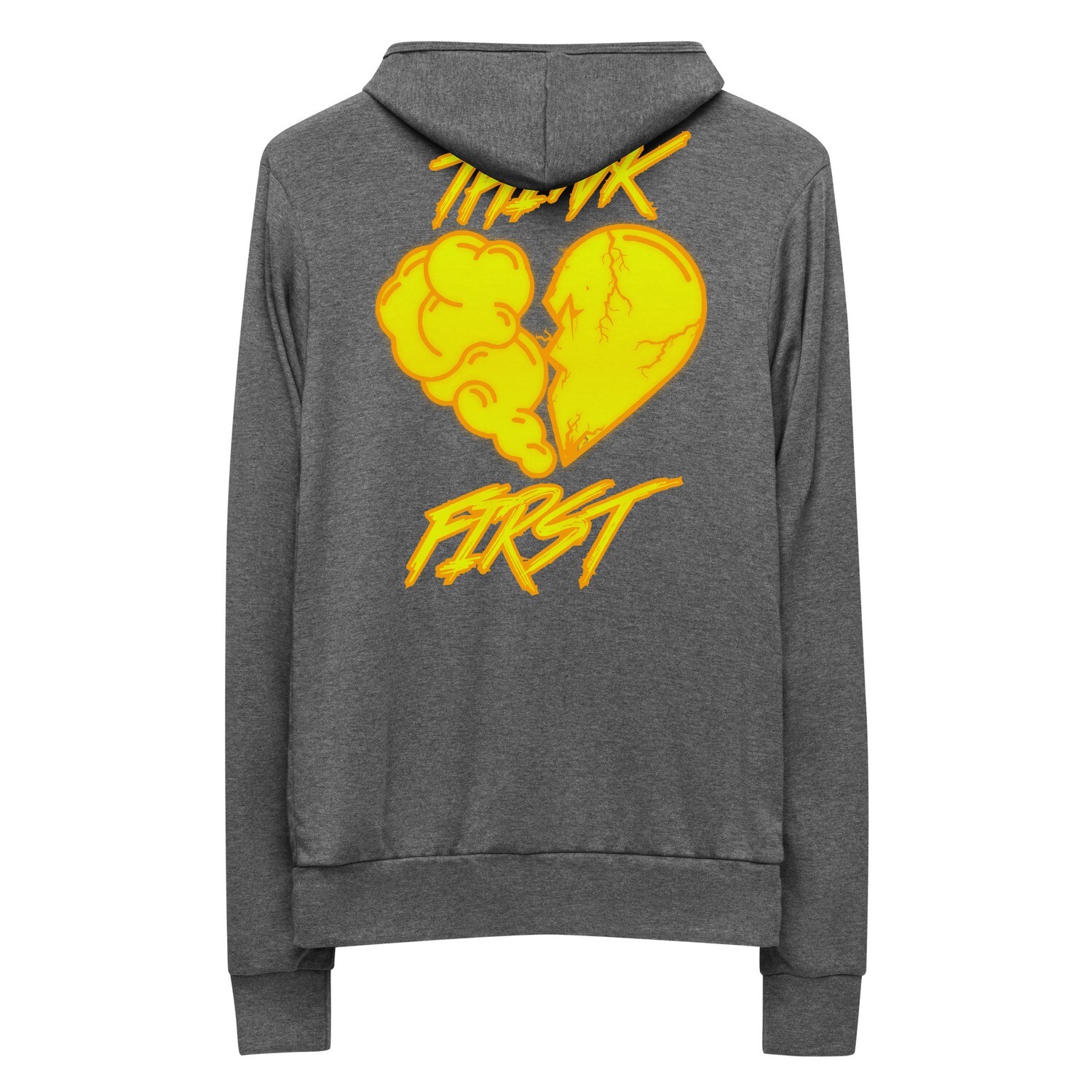 Think First Mens Zip Up Hoodie
