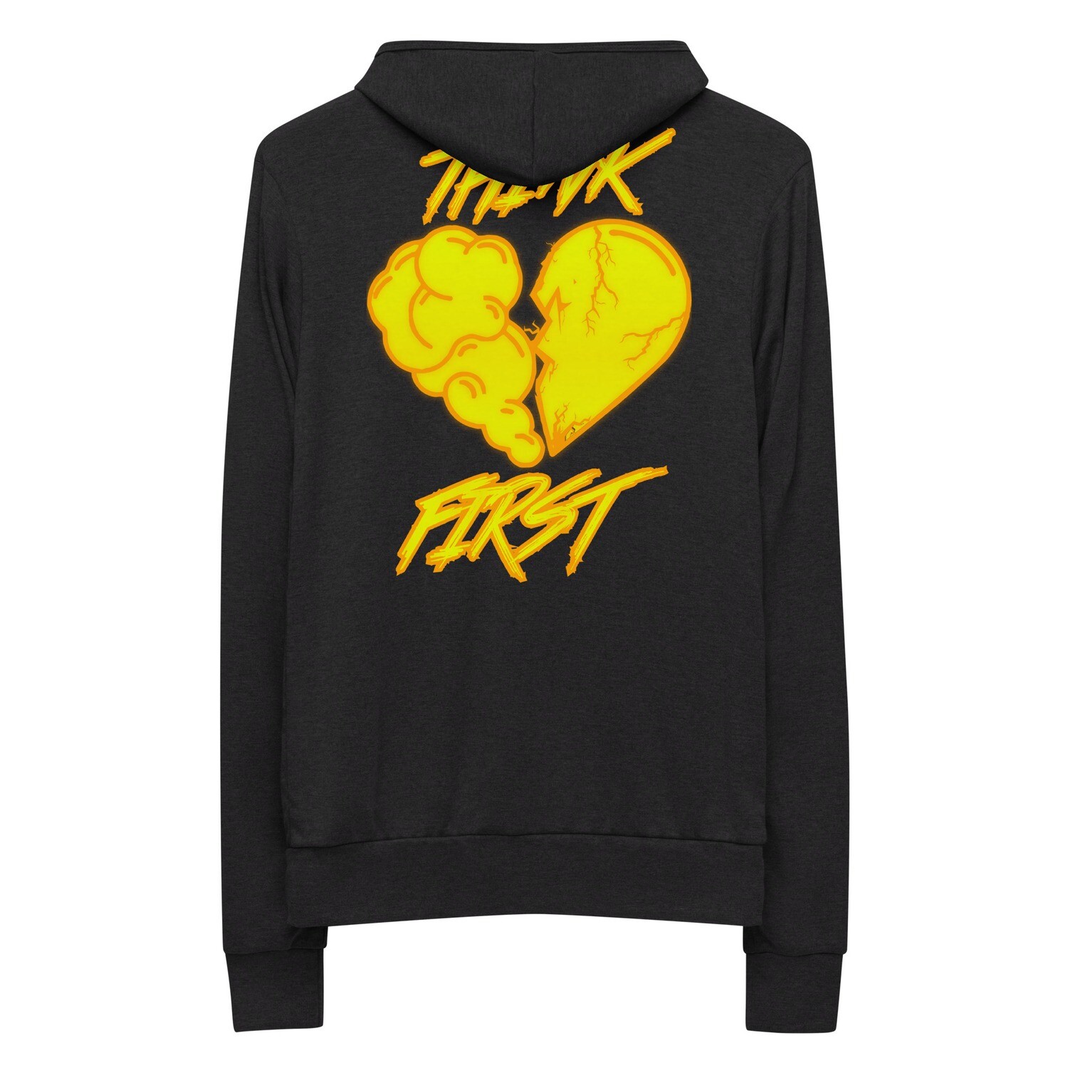 Think First Mens Zip Up Hoodie