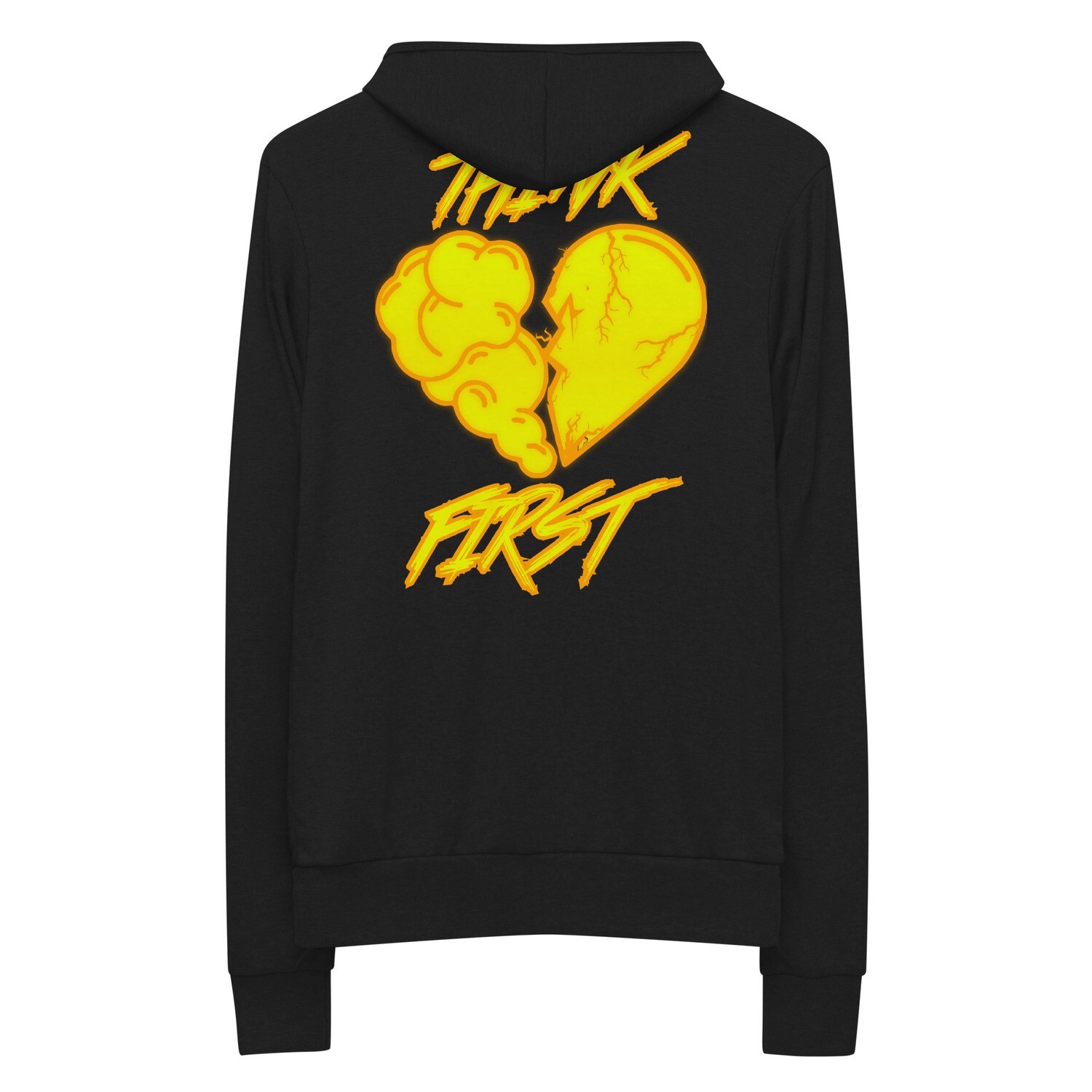 Think First Mens Zip Up Hoodie