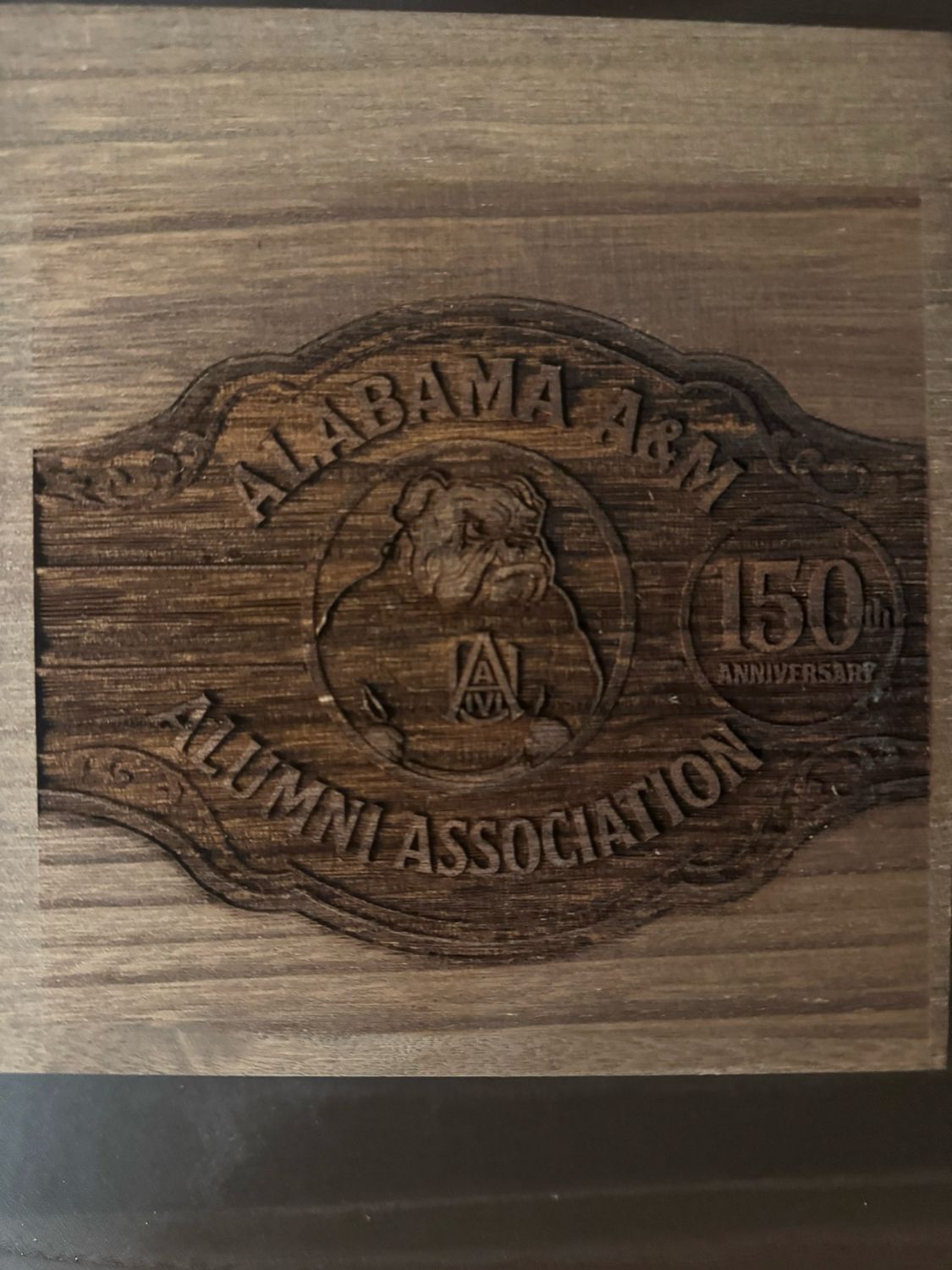 Alabama A&amp;M Bulldog Wooden Box