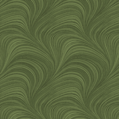 Medium Green Wave Texture Flannel