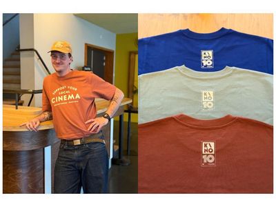 T-shirt Support Your Local Cinema KINO 10 Years - Planet Terracotta