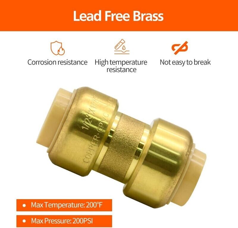 1/2 Straight Coupling 2pack
