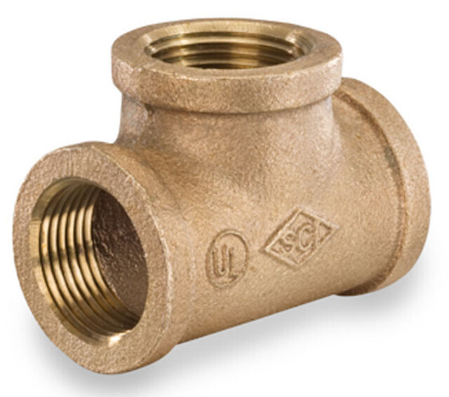3/4 by 3/4 Brass Tee
