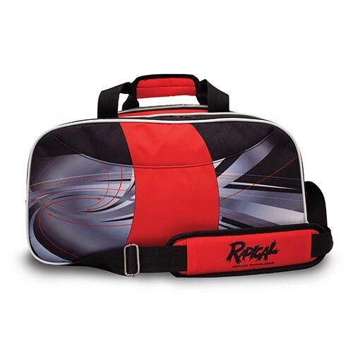 RADICAL DOUBLE TOTE WITH POUCH  - DYE SUBLIMATED, Color: Black/Red