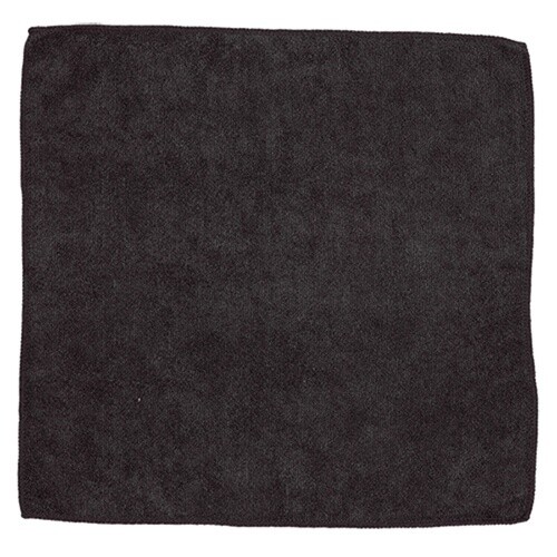ECONOMY MICROFIBER TOWEL 16X16 ASSORTED COLORS, Color: BLACK