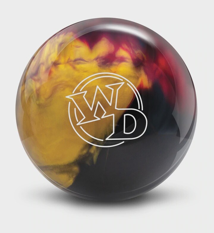 WHITE DOT SCARLET/GOLD/BLACK, Weight: 6, Ball Type: Polyester