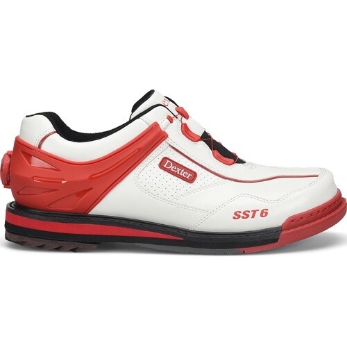 SST6 HYBRID BOA WHITE/RED RH, Size: 7