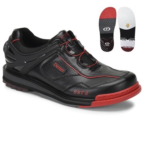 SST6 HYBRID BOA BLACK/RED, Size: 7