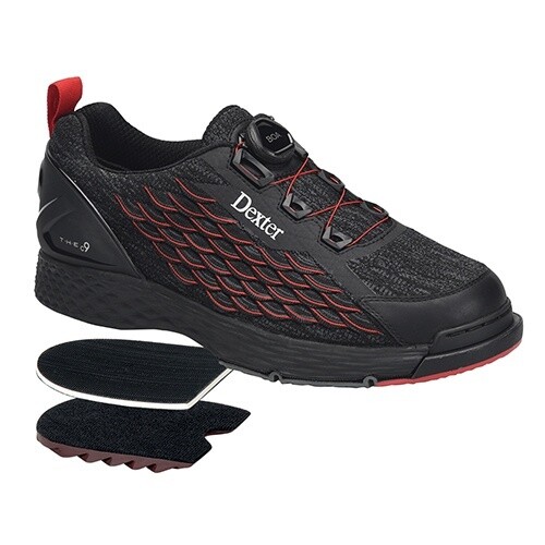 THE C9 KNIT BOA BLACK/RED, Size: 5