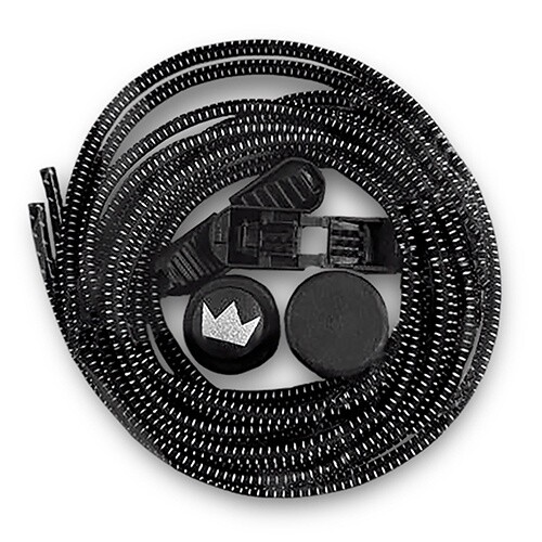 ELASTIC NO TIE LACES BLACK