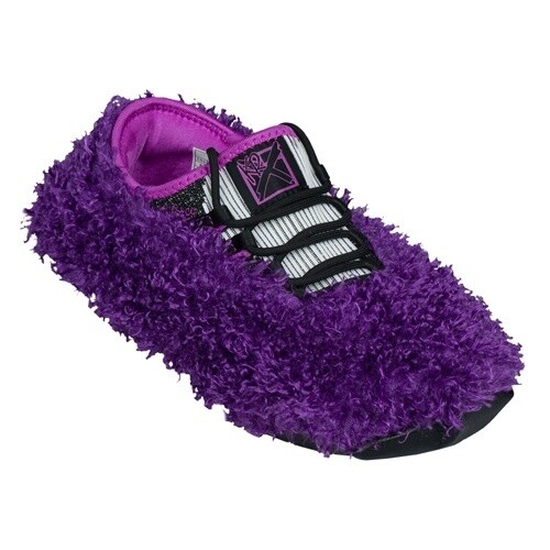 FUZZY SHOE COVER (ONE SIZE) PURPLE, Color: Purple