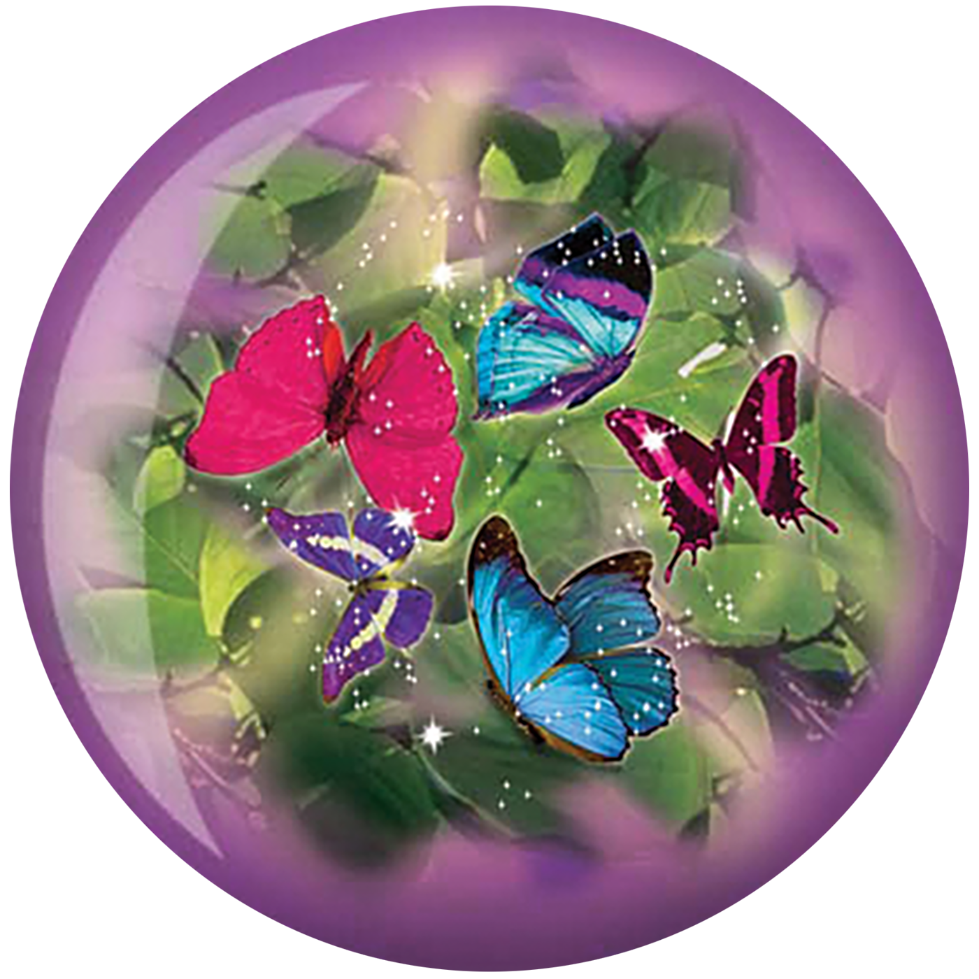 BUTTERFLIES GLOW VIZ-A-BALL, Weight: 6, Ball Type: Polyester