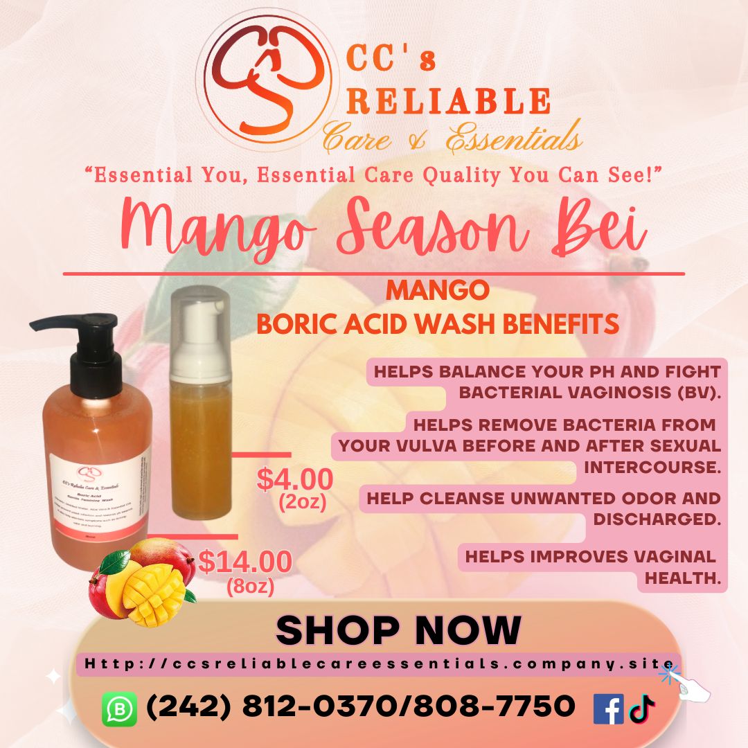 Boric Acid Wash (Mango/Vanilla/Lavender)