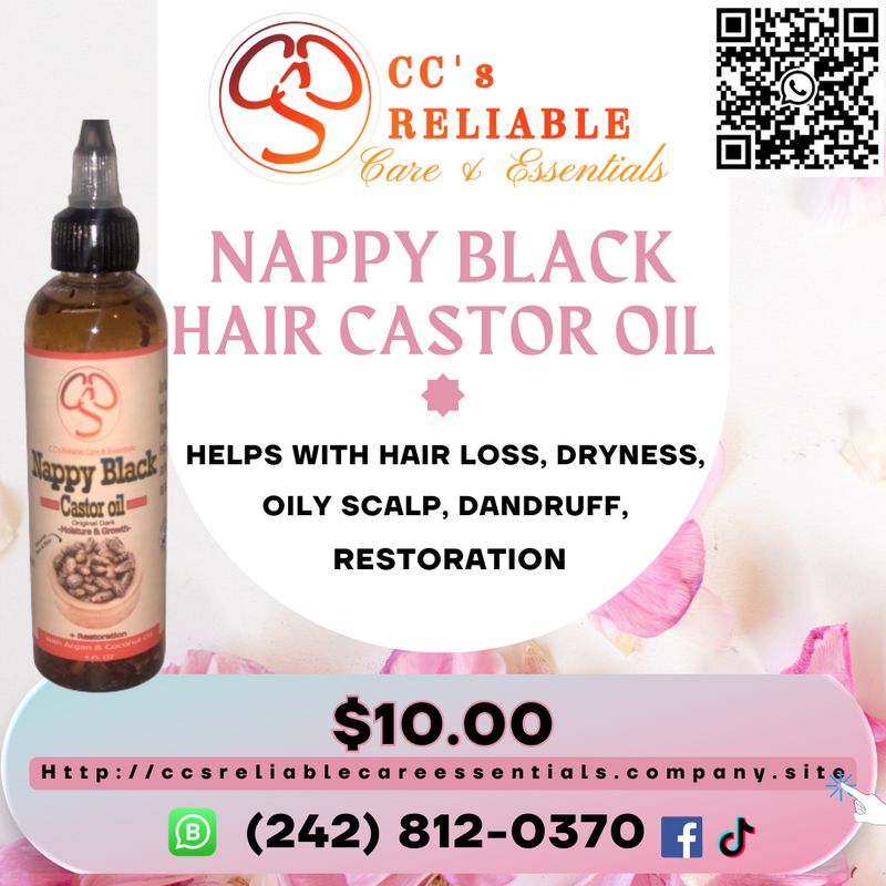 Nappy Black Hair Castor Oil