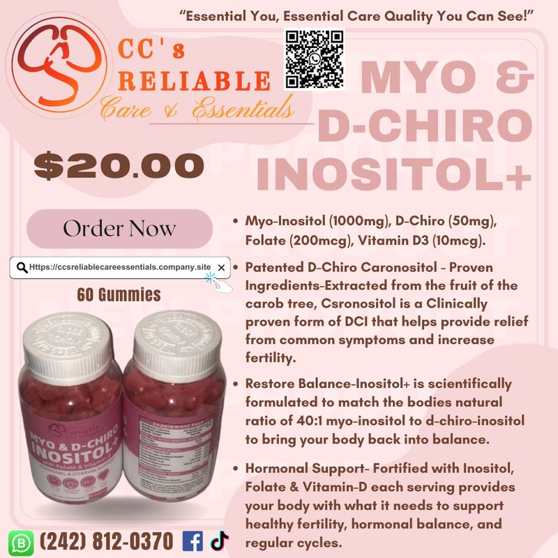 Myo &amp; D-Chiro Inositol+ Gummies/Fertility Capsules