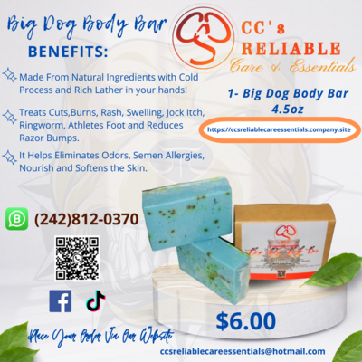 Men Masculine Wash and Big Dog Body Bar