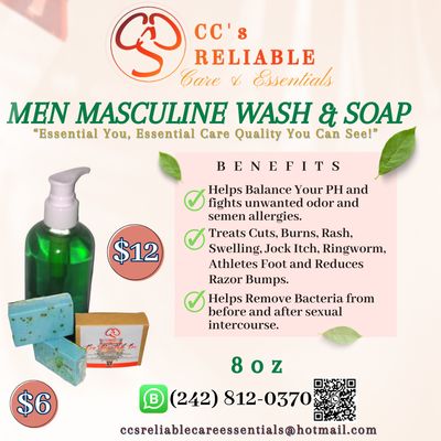 Men Masculine Wash and Big Dog Body Bar