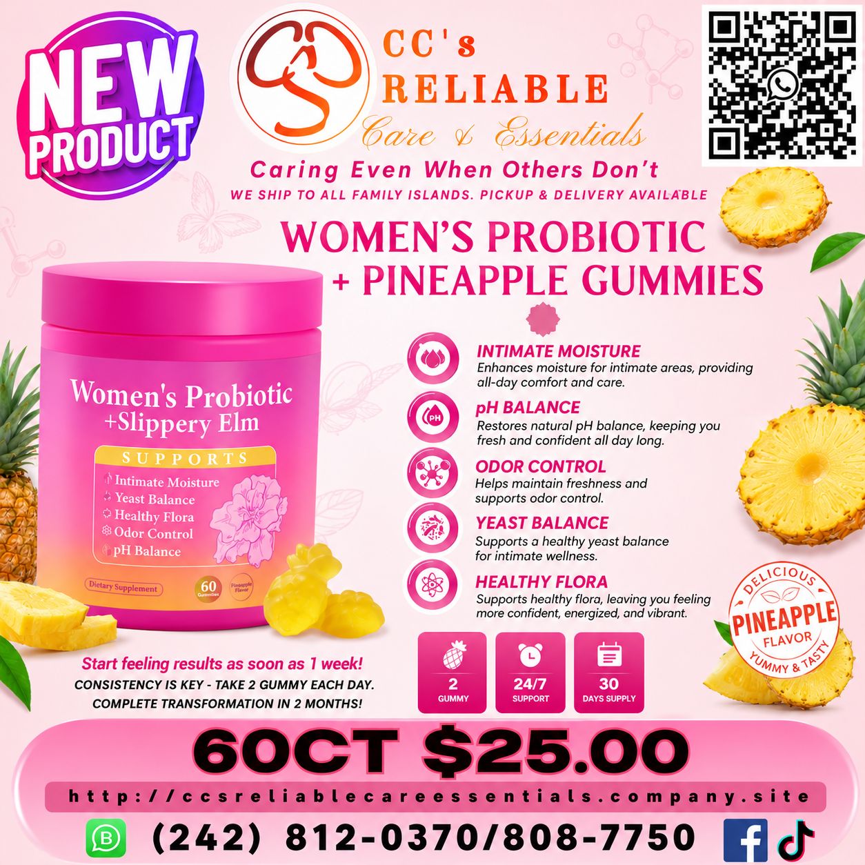 Women’s probiotics pineapple Flavor