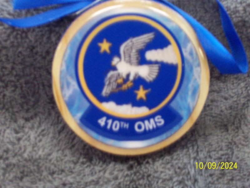 Christmas Ornament, 410th OMS Sqdn Crest