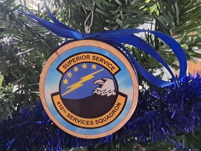 Christmas Ornament, 410th Services Squadron Crest