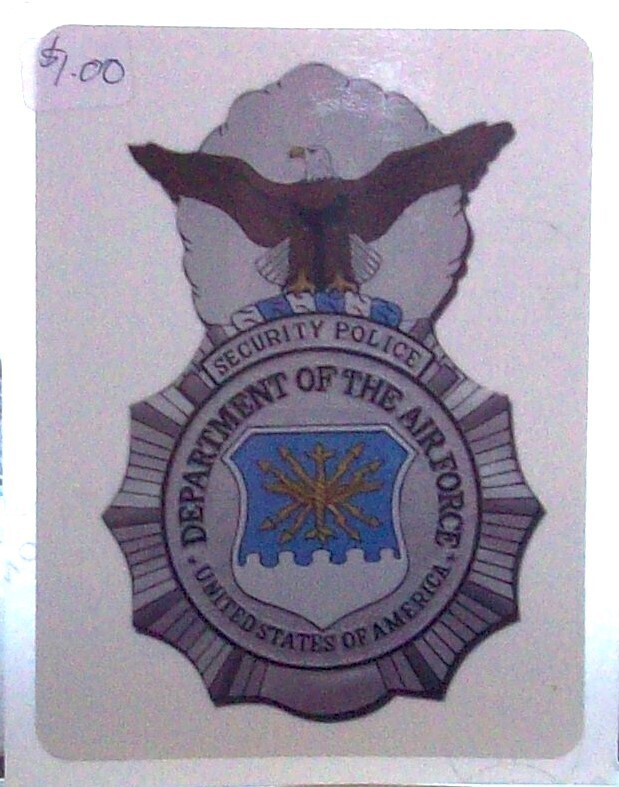 Window Sticker, Security Police Badge     Back Ordered