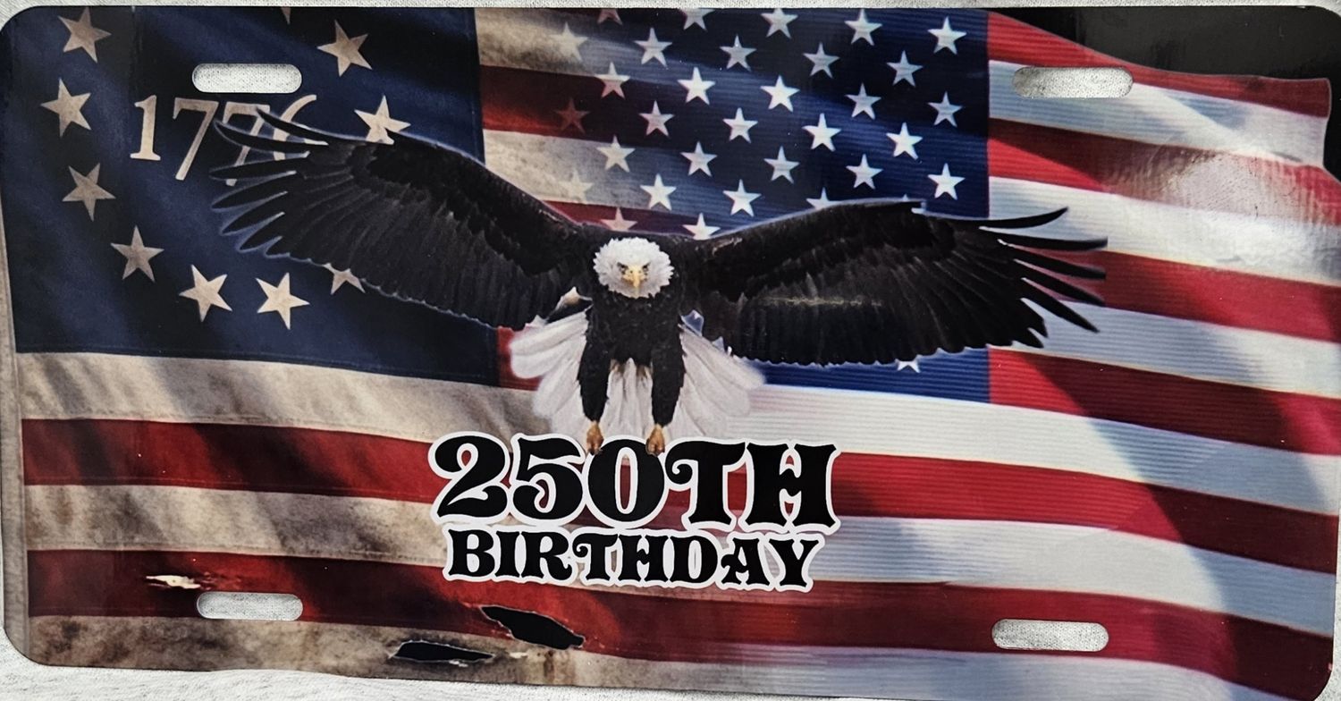 250th Birthday Vanity Plate