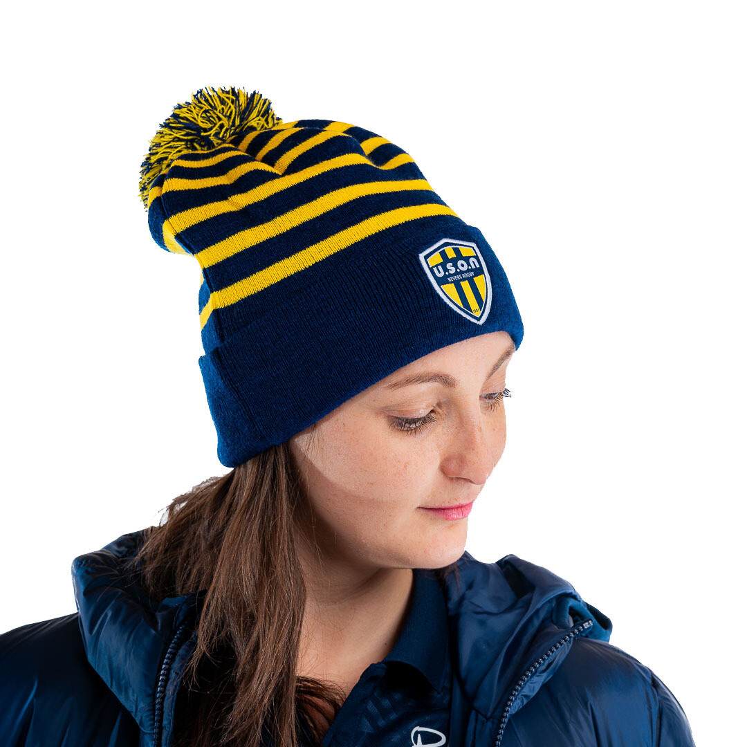 BONNET POMPON RAYÉ