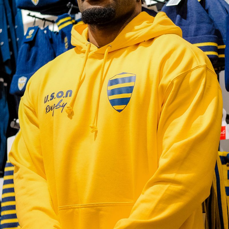 SWEAT CAPUCHE JAUNE