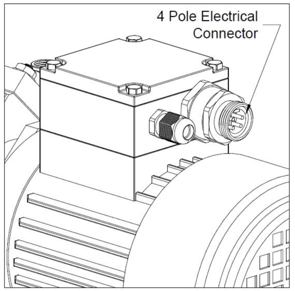 Hyco Vacuum Pump ( With 4 Pole Receptacle Connector )