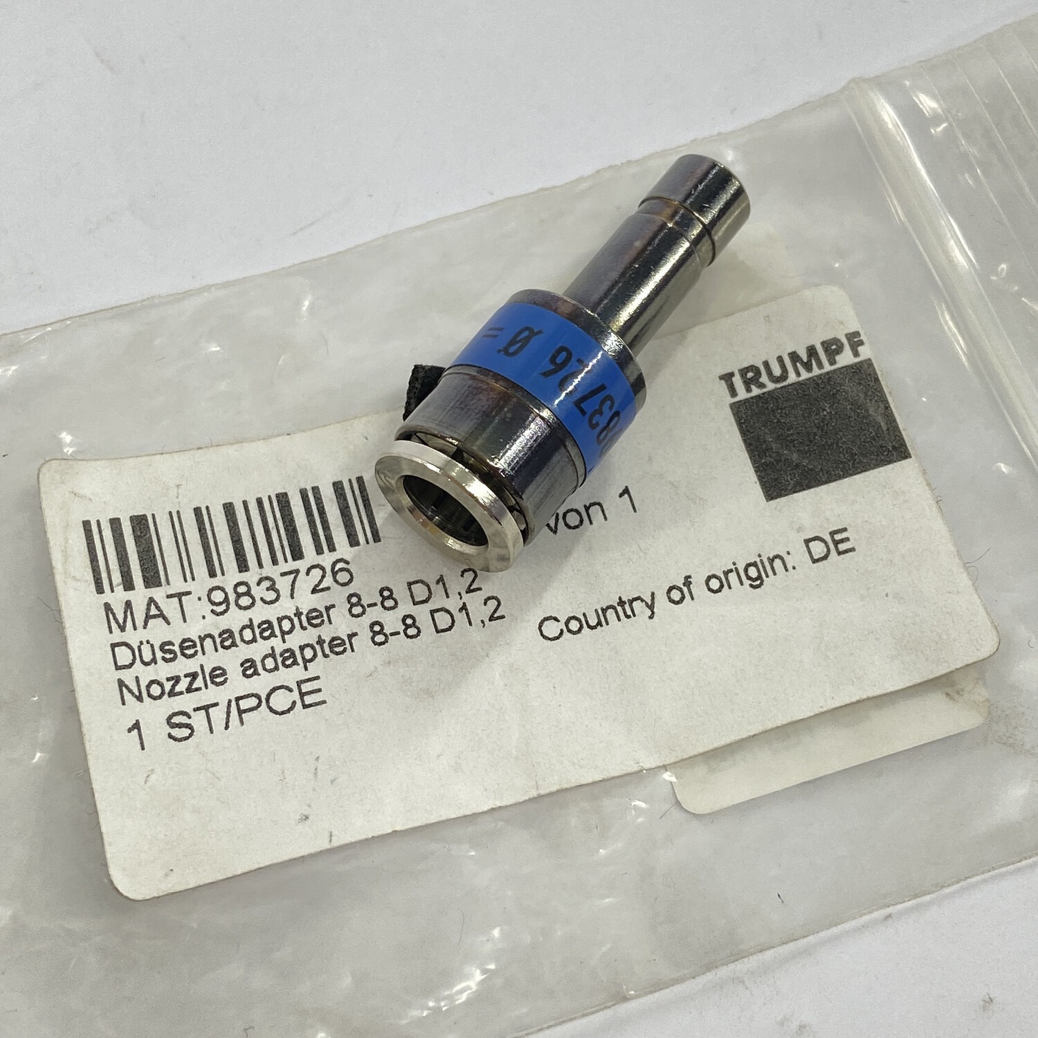 Nozzle adapter 8-8 D1,2