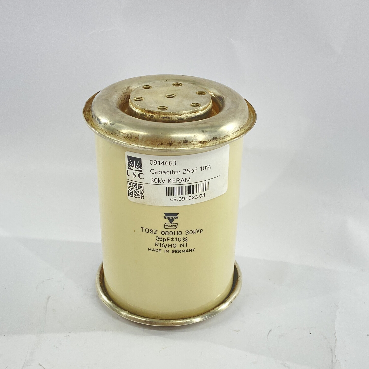 Capacitor 25pF 10% 30kV KERAM