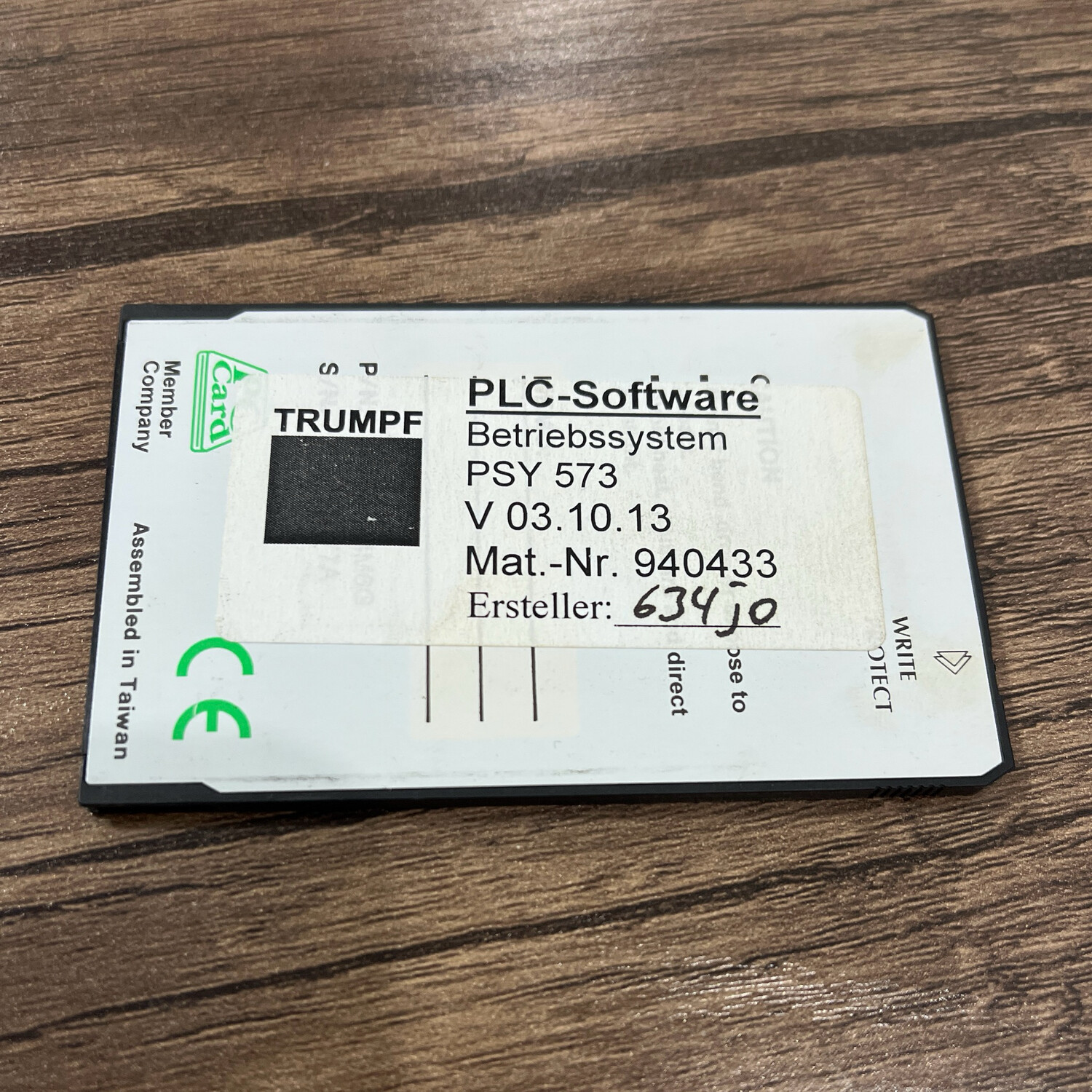 PLC-Software PSY 573 Betriebssystem V 03.10.13