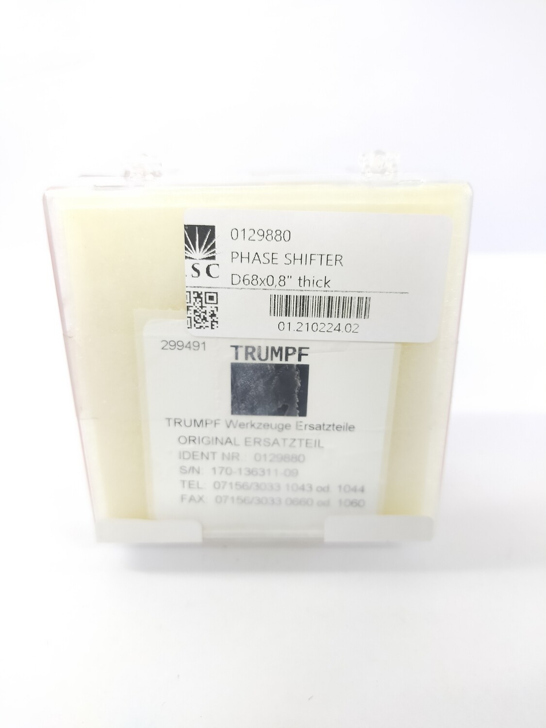 PHASE SHIFTER D68x0,8" thick