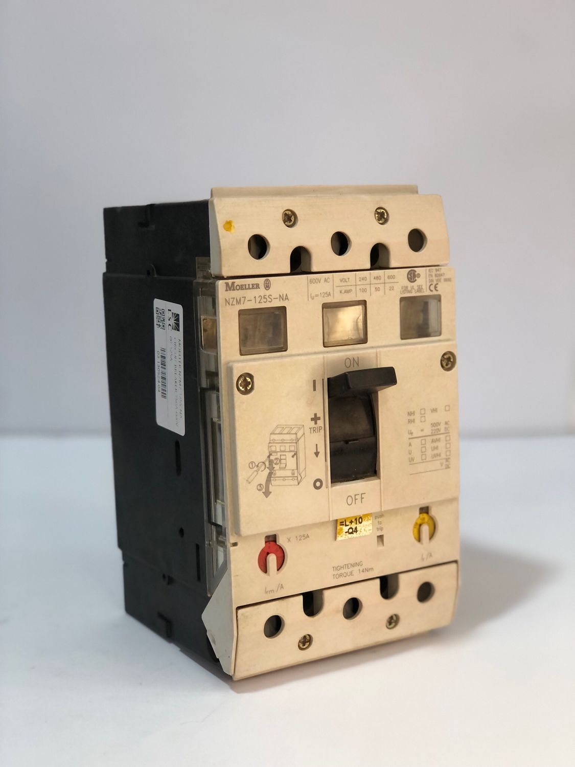 MOELLER NZM7-125S-NA CIRCUIT BREAKER 150A 600V 80-125A
