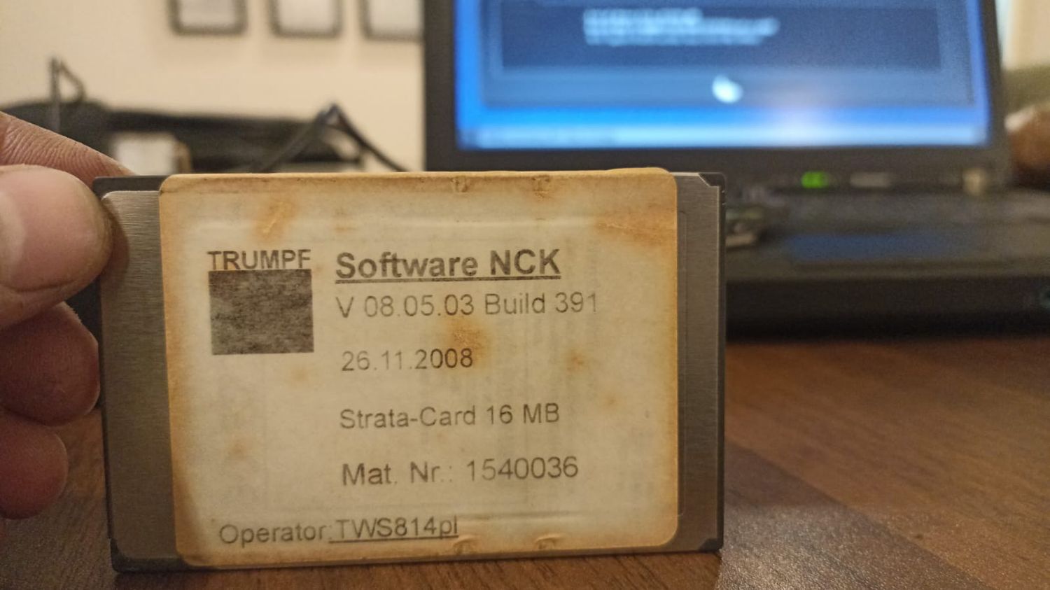 NCK ​​Software V 08.05.03 Build 391 Mat.no 1540036