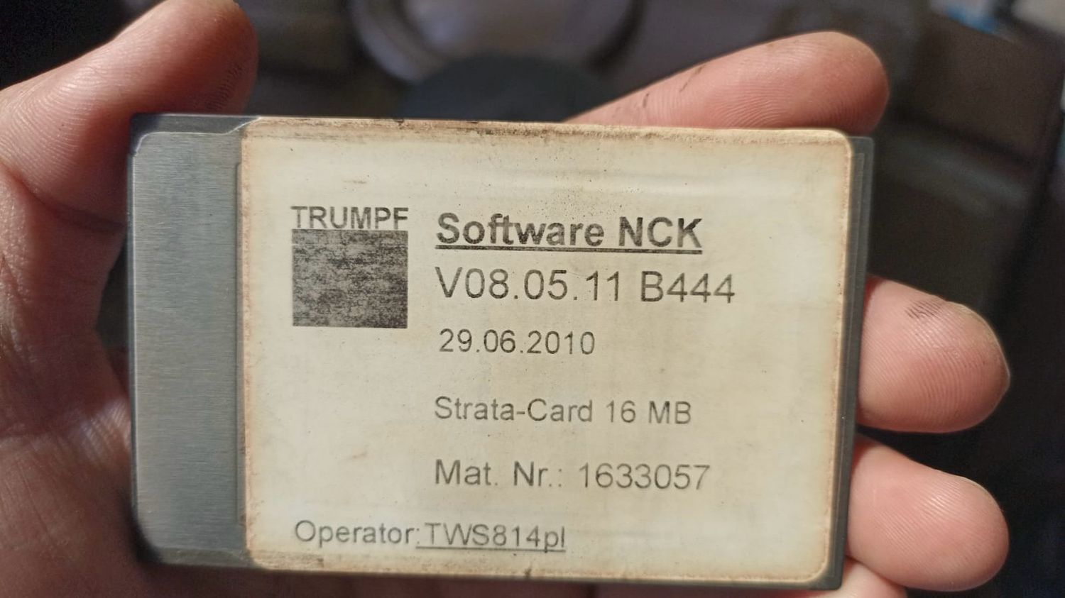 NCK Software V08.05.11 B444 Mat.no 1633057