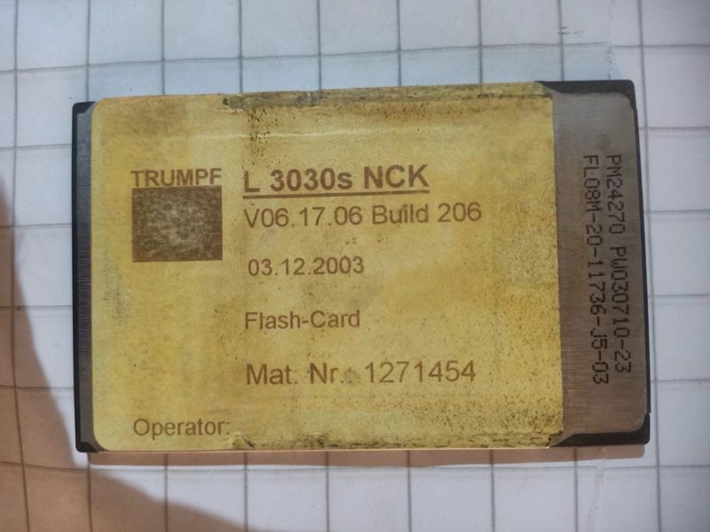 ​NCK Software L3030s V06.17.06 Build 206 03.12.2003 Mat.no 1271454