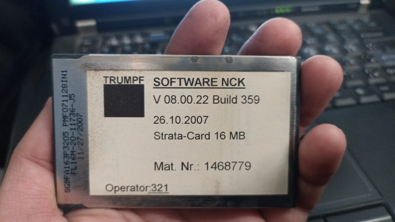 ​NCK Software V08.00.22 Build 359 26.10.2007 Mat.no 1468779
