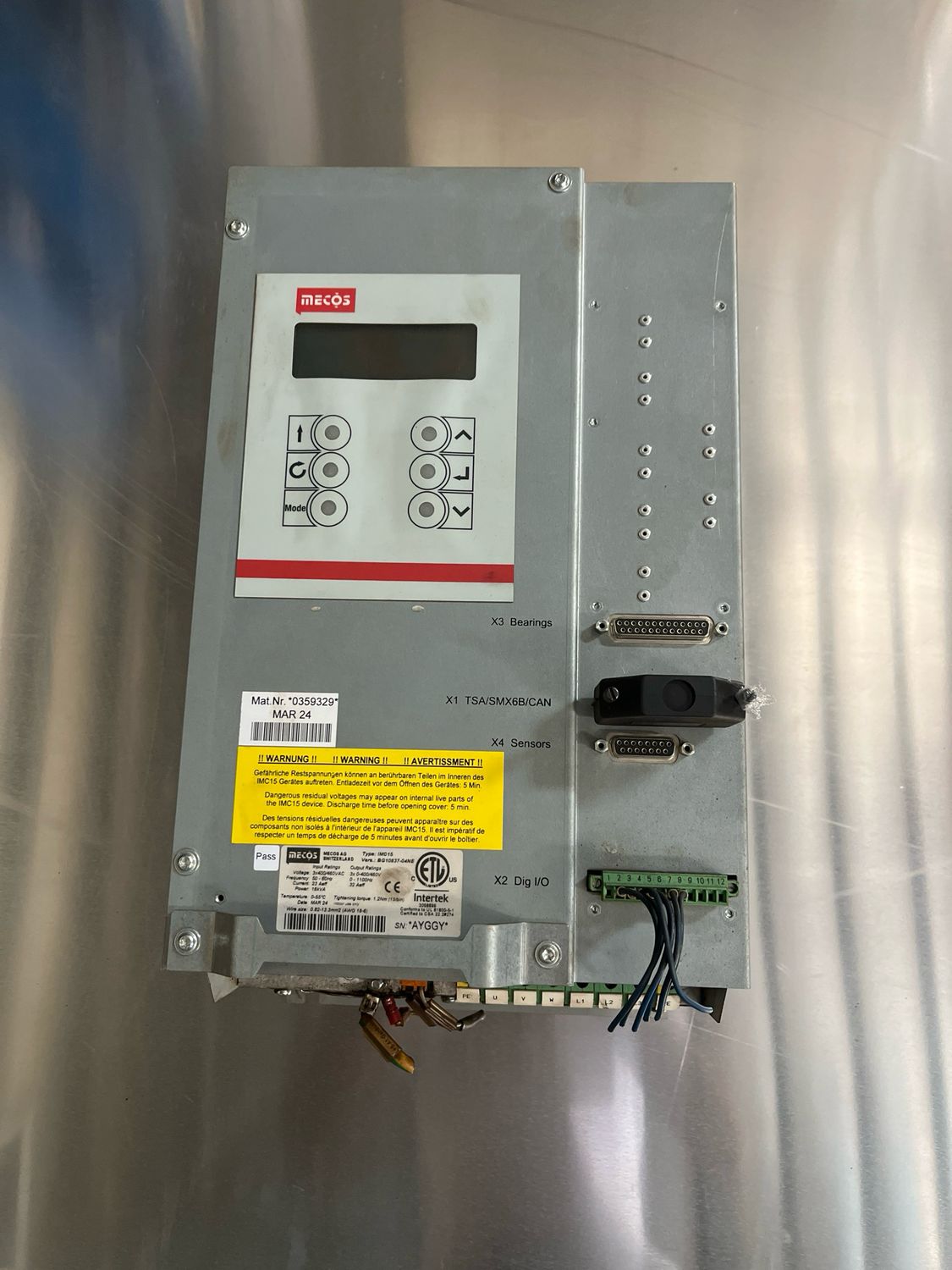 Frequency converter MECOS IMC15 / UL BG10837-04NE MAR 2024