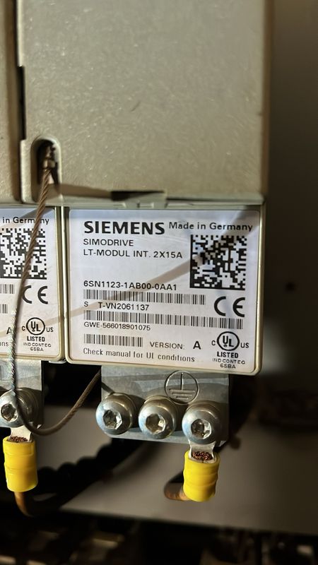 SIEMENS SIMODRIVE LT-MODULINT. 2X15A 6SN1123-1AB00-0AA1